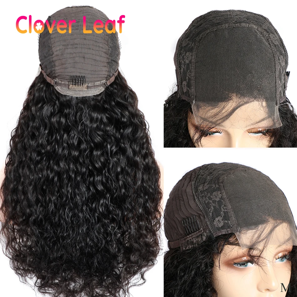 Парик Water Wave индийский парик на сетке спереди 13x4 из натуральных волос 150% Remy 4x4 с