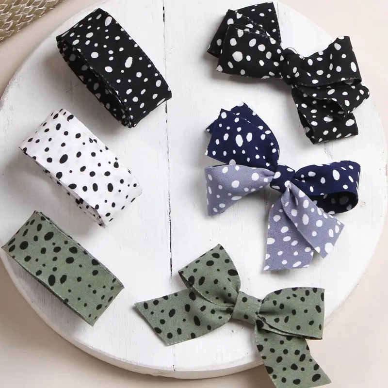 

10Yards Leopard Pattern Ribbon Hair Bow 40mm 25mm Cartoon Matte Double Faced Dot Tape Cake Packaging Decoration Accessories Lot