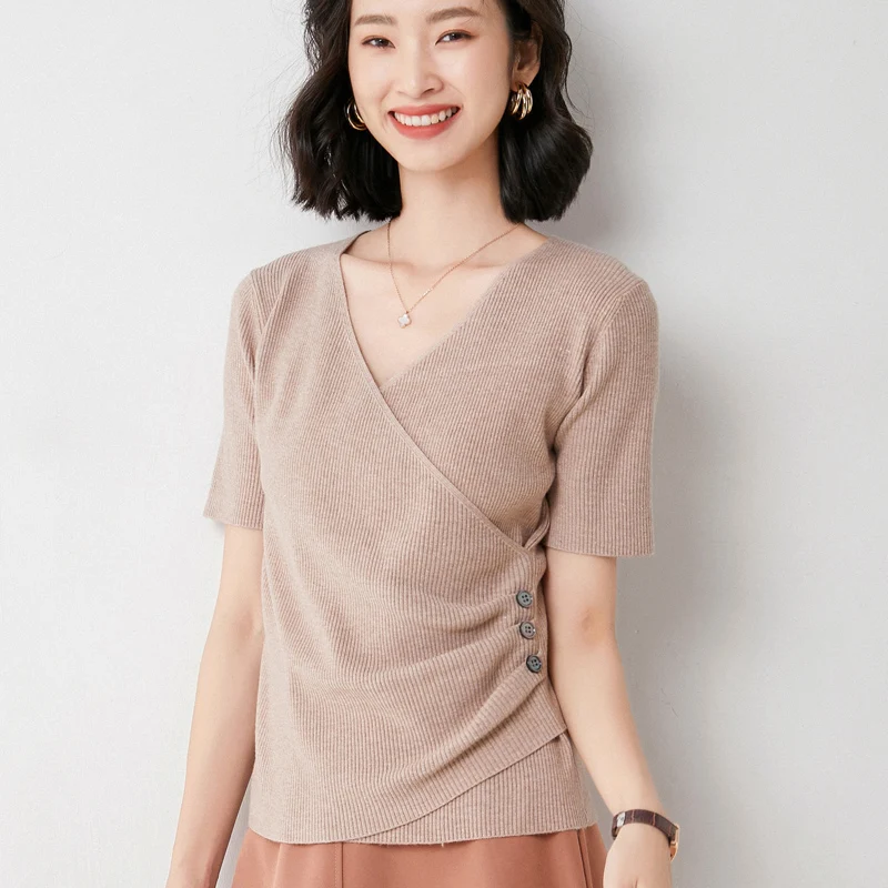 

adohon 2021 Cardigans for woman summer sweaters knitted jumper High Quality Female knitwear V-neck cool comfortable Loose