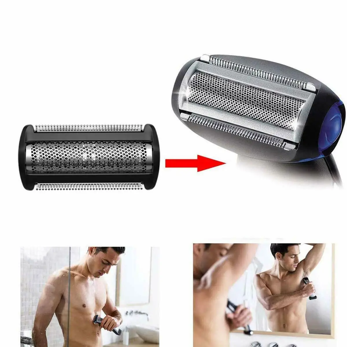 Сменный триммер водонепроницаемая головка из фольги для Philips Norelco bodygum BG2024 BG2036