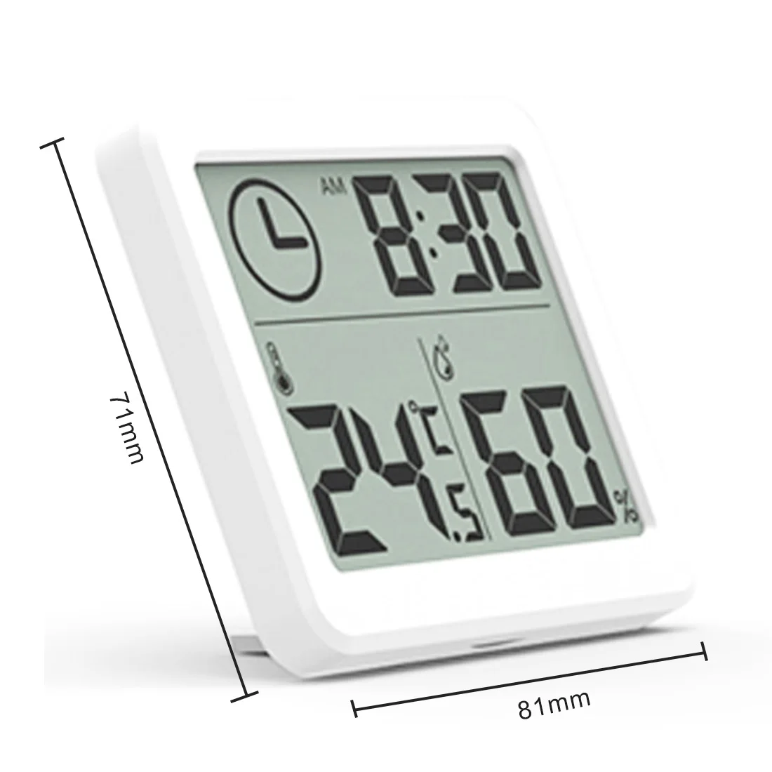Цифровые часы с большим ЖК дисплеем для измерения температуры и влажности
