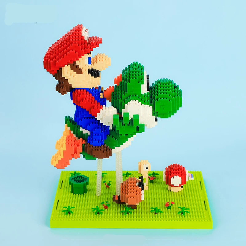 

LP Super MarioING Fly Yoshi 3D Model Building Kitl DIY Mini Diamond Blocks Bricks Building Toy for Children Toys