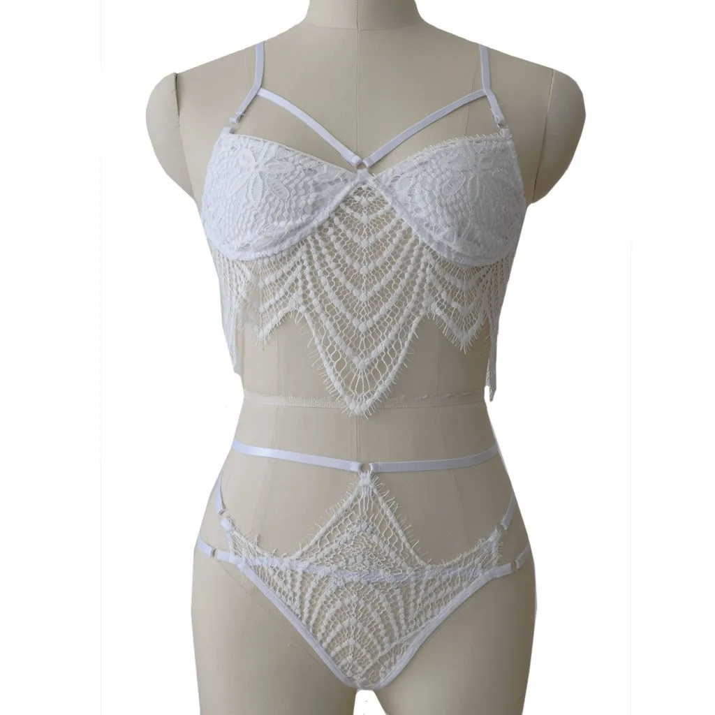 Женское сексуальное кружевное белье комплект нижнего белья с бюстгальтером