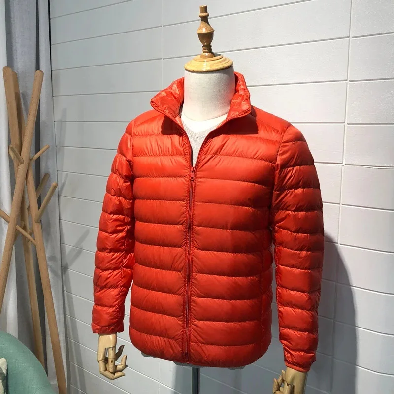 Мужской пуховик с воротником-стойкой на 90% утином пуху | Мужская одежда