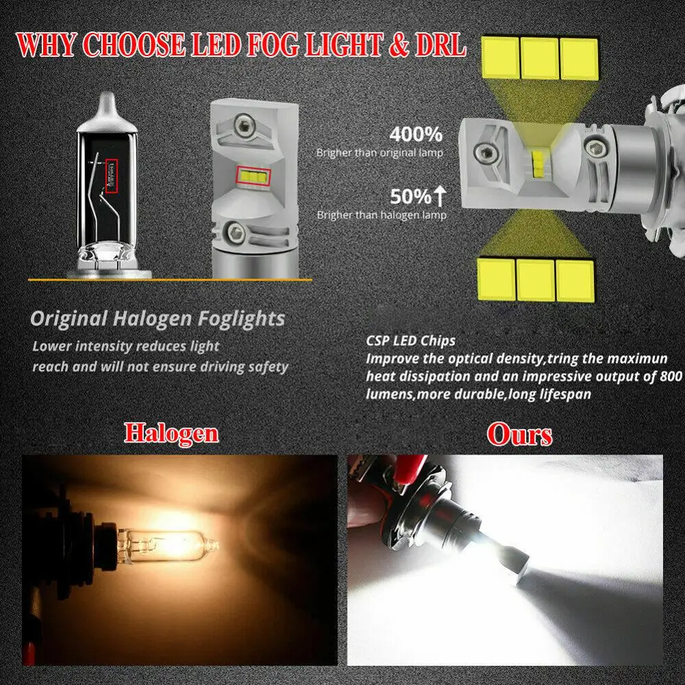 Светодиодные противотуманные фары H15 2 шт. CSP 1919 SMD высокой мощности светодиодный