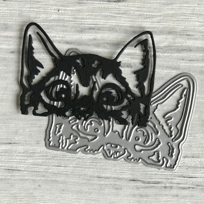 

Cat Head Metal Cutting Dies Stencil Scrapbooking DIY Album Stamp Paper Card Mold Embossing Decoration Craft