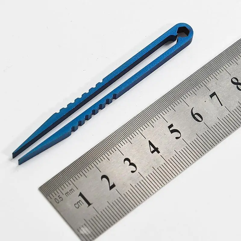 

1 Pcs Outdoor Camping Tool Mini Titanium Tweezers Portable Multifunctional Small Tool EDC Tweezers A7D8