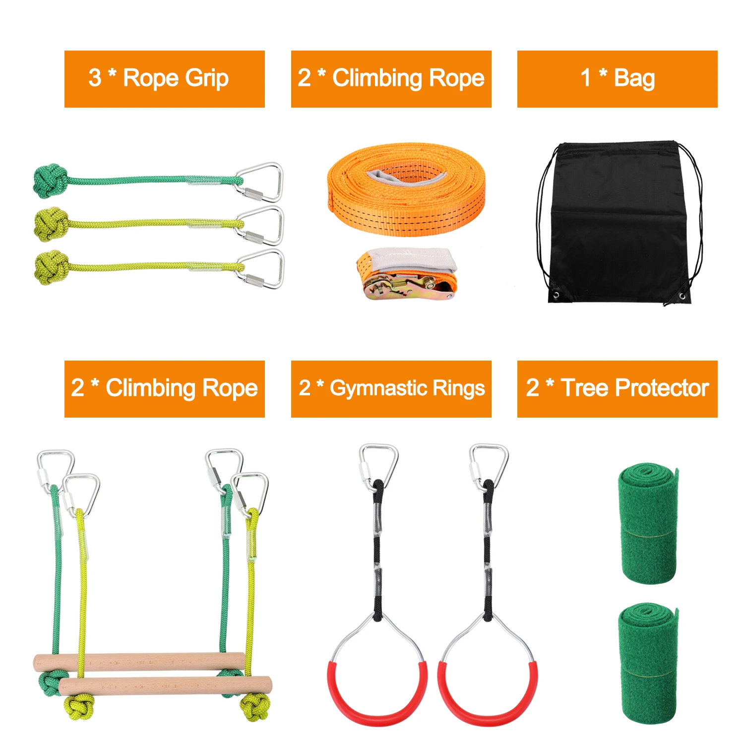 Children Climbing Ninja Rope Obstacle Training Equipment Kids Fun Slack Line Outdoor Children's Sports | Спорт и развлечения
