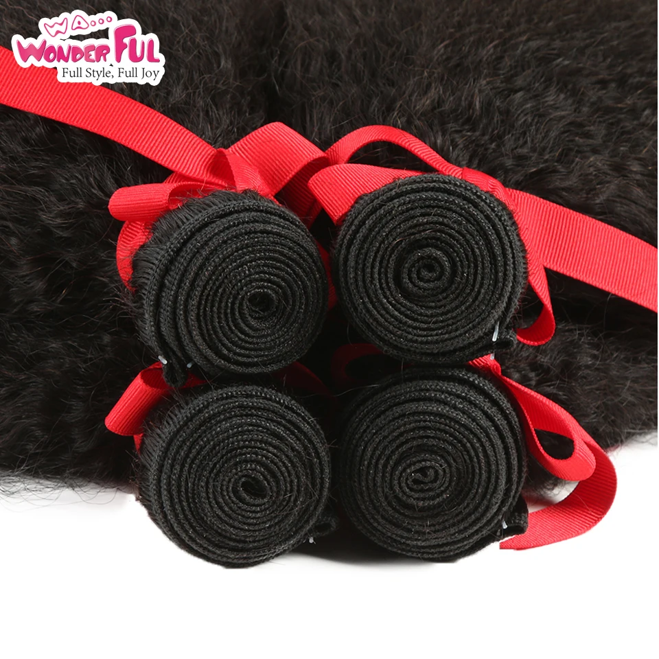 Бразильские прямые волосы человеческие пряди с закрытием 3 и яки кружева 4*4 Remy|3/4