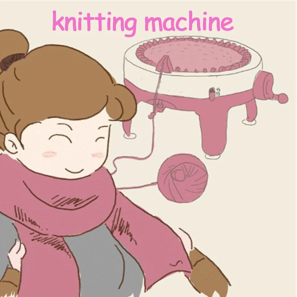 

48 Needles Handmade Wool Knitting Machine Hand-knitted Adults Kids Scarf Sweater Hat Socks Hand Cylinder Wool Loom Lazy Artifact