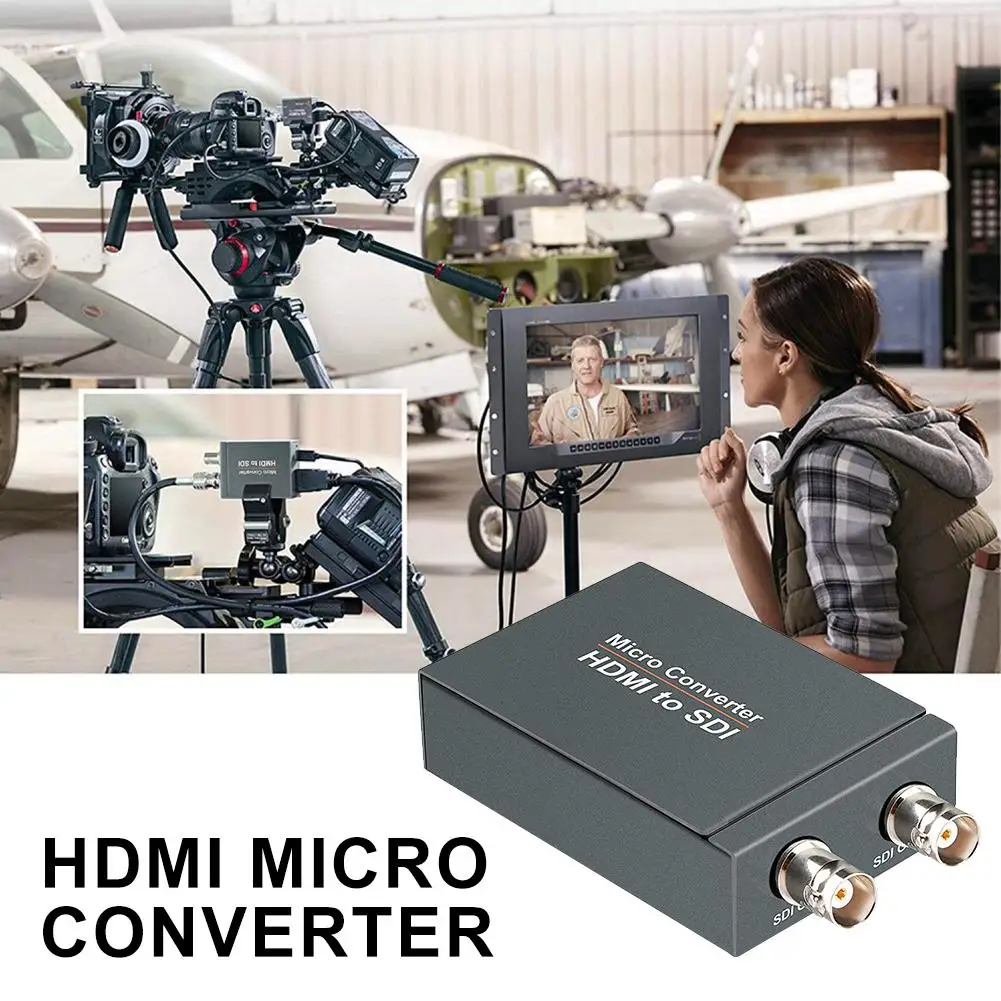 Микро Конвертер HDMI в SDI с питанием мини 3g HD 1080P SD видео конвертер адаптер