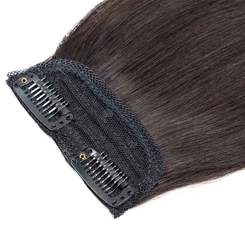 

Isheeny мини клипса в одной части 100% Человеческие волосы Remy с обеих сторон для мужчин или женщин мужчин две клипсы для наращивания 10-25 см волос