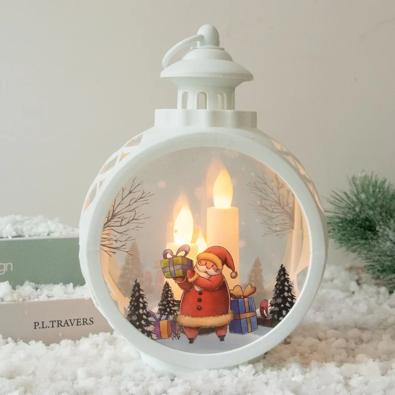 

2022 New Year Christmas Ornaments Santa Elk LED Light String Christmas Tree Decoration for Home 2021 Navidad Natal Decor Gifts