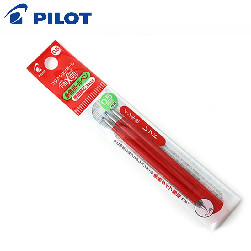Pilot FriXion шариковая гелевая многократная заправка-0,5 мм 6 заправок/лот(2 упаковки) черный/красный/синий LFBTRF-30EF - Цвет: Red  6pcs(2 Packs)