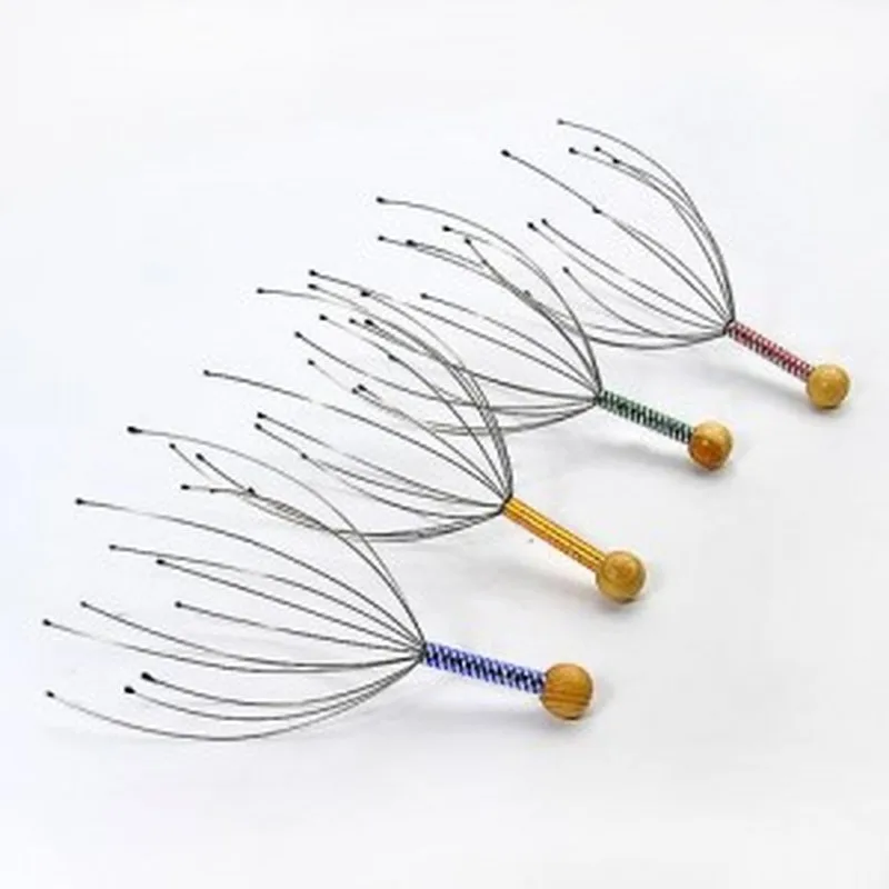 

Hot Sale 1Pcs Head Massager Neck Massage Octopus Scalp Stress Relax Spa Healing Alloy Free Shipping