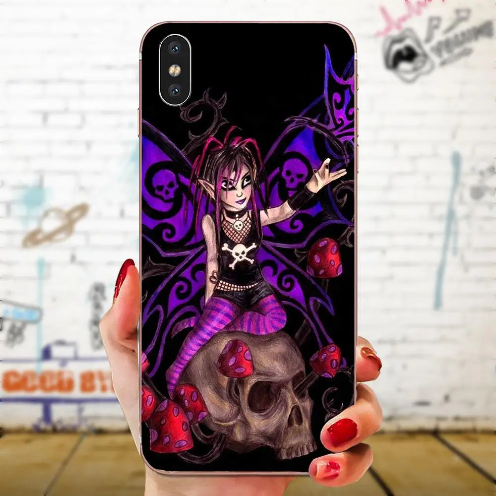 Готический Череп Фея для Galaxy Alpha Note 10 Pro A10 A20 A20E A30 A40 A50 A60 A70 A80 A90 M10 M20 M30 M40 мягкий