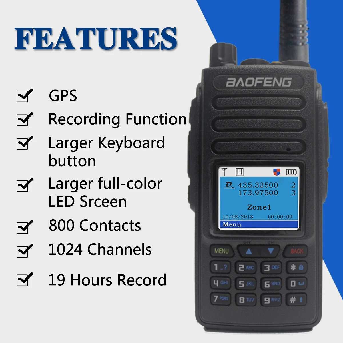Фото Рация Baofeng DM1701 // DM-1702 с GPS двухвременный слот DMR цифровой/аналоговый репитер Рация Baofeng DM1701 // DM-1702 с GPS двухвременный слот DMR цифровой/аналоговый репитер