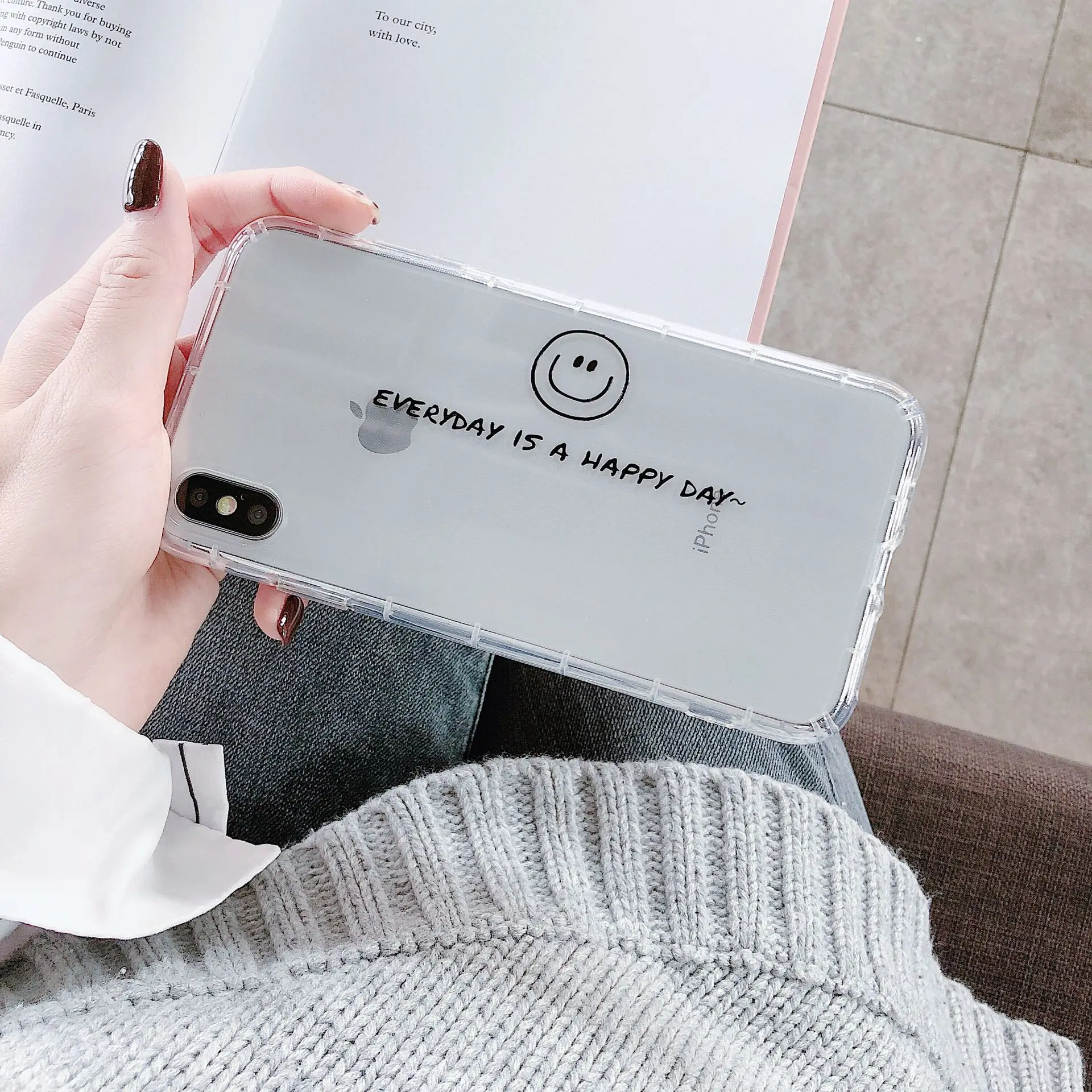 Чехол XINDIMAN в сдержанном стиле с надписью для iphoneX белый мягкий чехол из ТПУ iphone 7