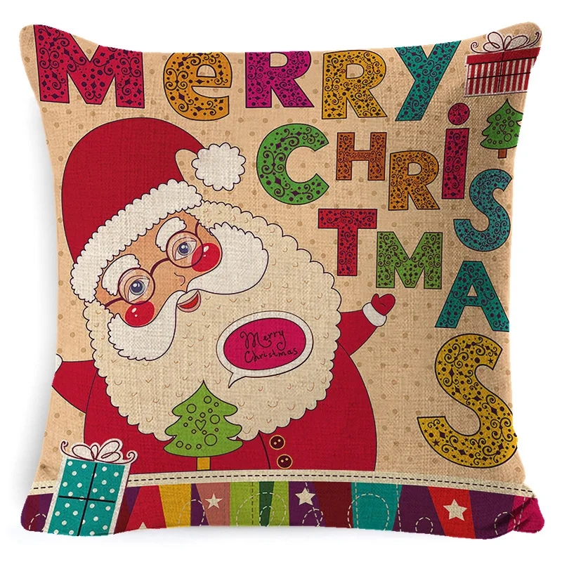 

2 Pcs Flax Cushion Cover 45x45cm Pillow Cover Square shaped Pillow Case for living Room Bed Room Home Decor 081230-13