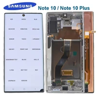 original amoled lcd screen for samsung galaxy note 10 lcd n970f with frame note 10 plus 5g n9750 display touch screen digitizer