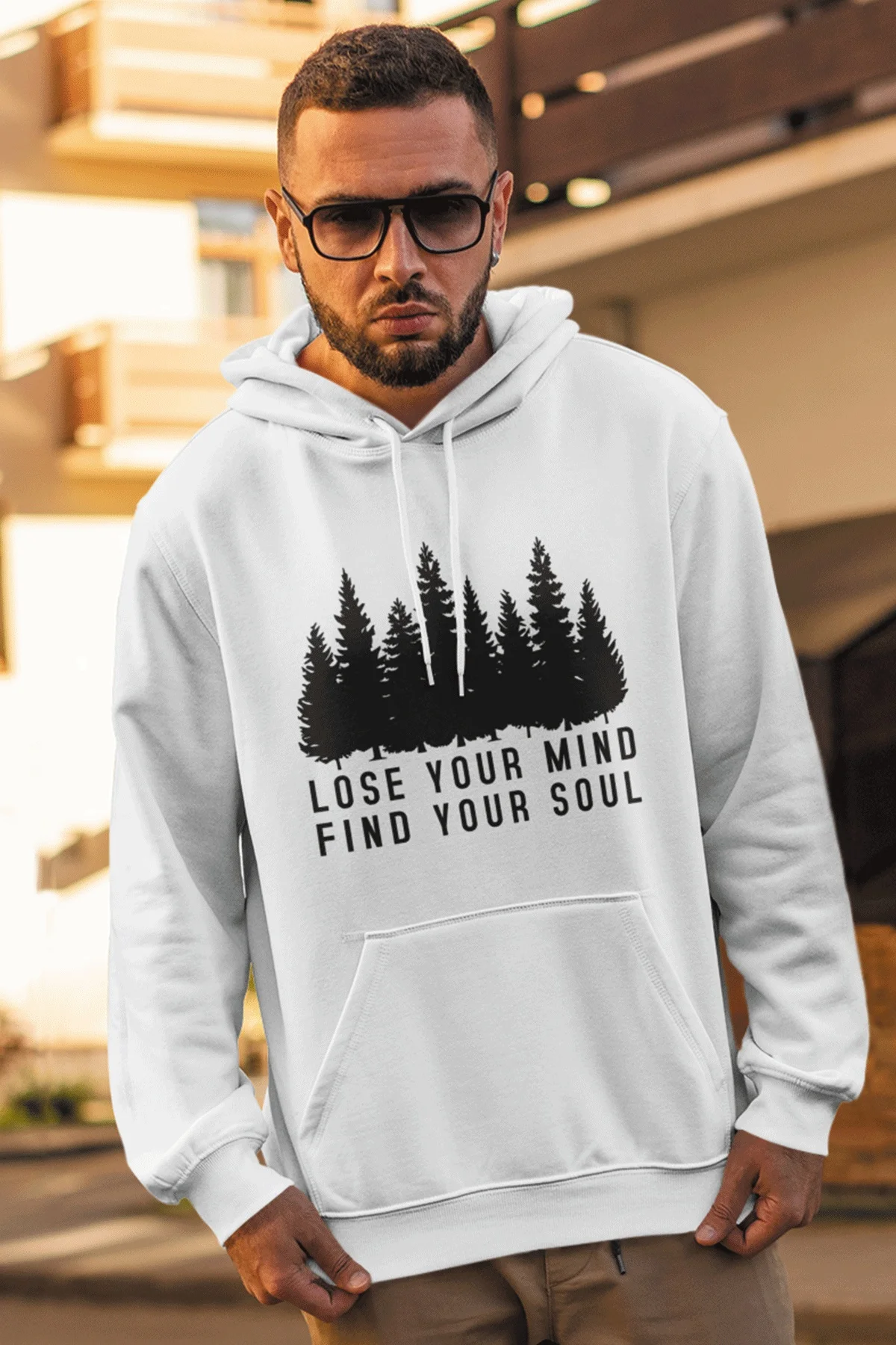 

Soul Men's Hooded Sweatshirt Hoodie Cotton Cold Protection Thick Sporty Durable Hooded Trendy Windproof