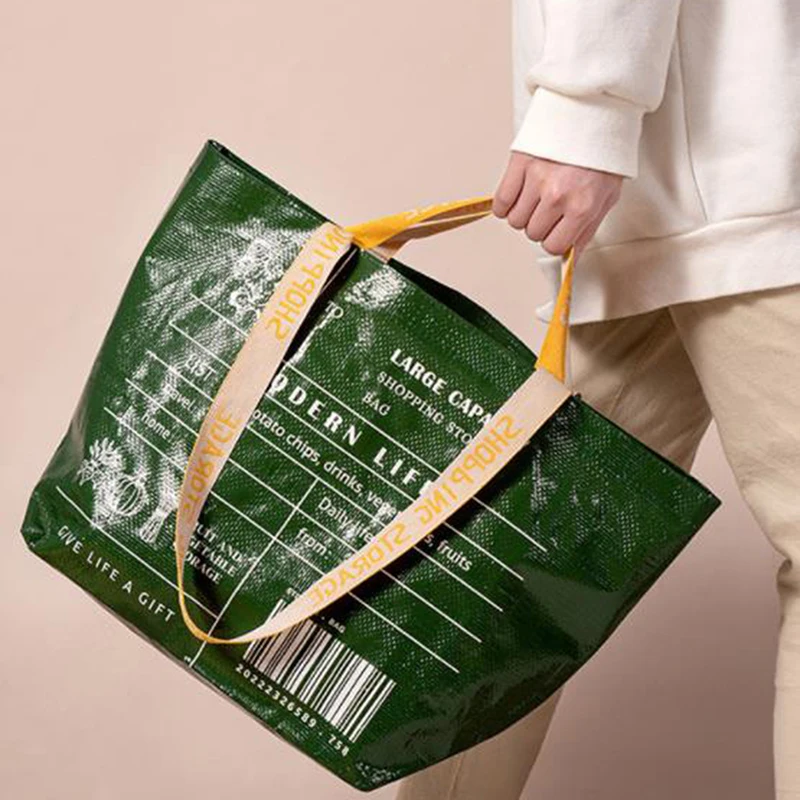 

Women Large Shopping Bag Waterproof Reusable Nylon Personalized Storage Handbag