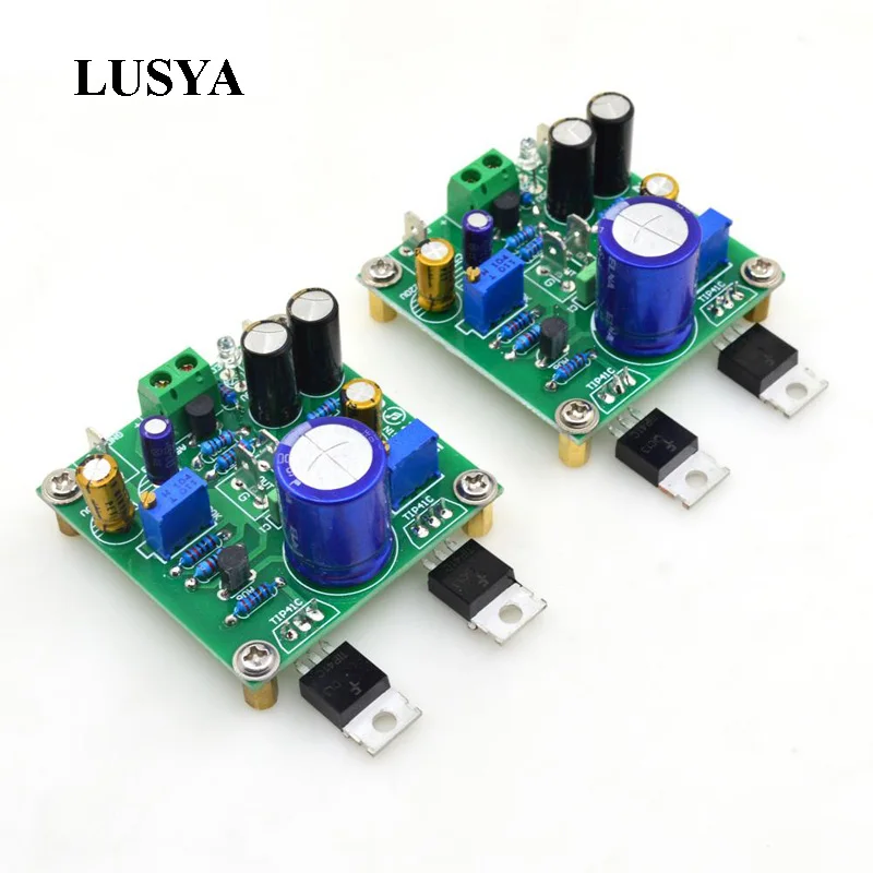 

Lusya 2pcs Mini classical version of TIP41C JLH1969 class A Dual Channel audio Amplifier DIY/finished board 12-24VDC G2-001