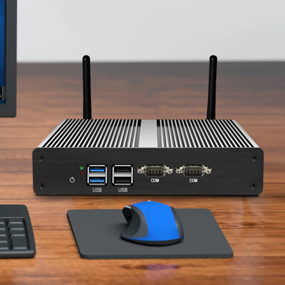 Безвентиляторный мини ПК Intel Celeron N2810 J1800 J1900 настольный SATA SSD Двойная LAN DDR3L HDMI VGA 4 *