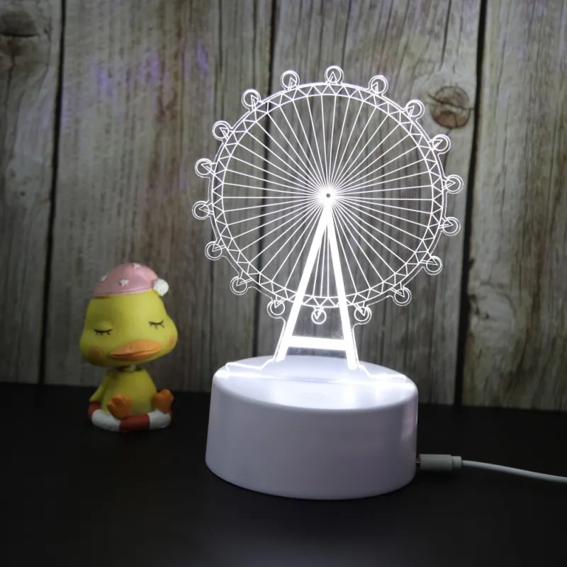 Светодиодный акриловый ночник 3d настольная лампа для сна украшение дома детской