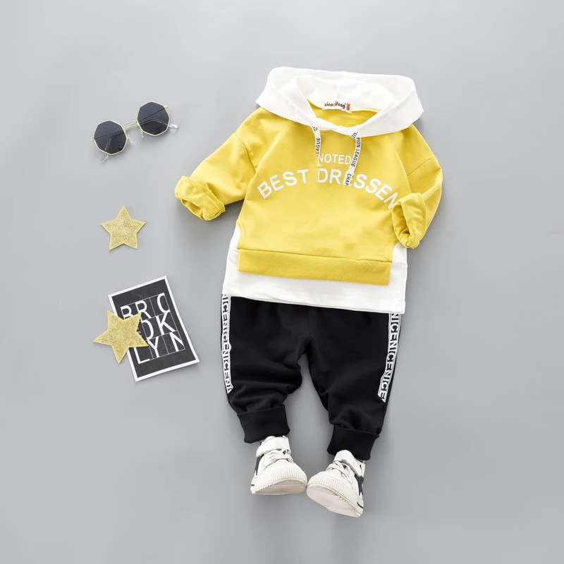 Kid Toddler Boy Sports Suit Clothing Fashion Letter Cute set Baby Set Spring autumn Boys Girls Clothes 1 2 3 4Year | Детская одежда и