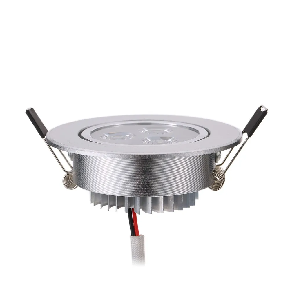 

Silver LED Ceiling Recessed Down Light Fixture Lamp Super Bright Lights Indoor Lighting White