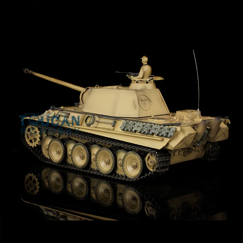 Новинка Heng Long масштаб 1/16 RC Танк 3879 желтая 7 0 пантера G RTR металлические треки