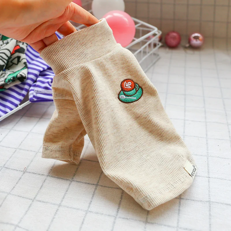 Модная полосатая футболка для собак свитер весенняя одежда собаки маленьких