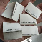 Черные этикетки для одежды, из натурального хлопка, 5 х4 см, 1000 шт., с принтом, петля СГИБ