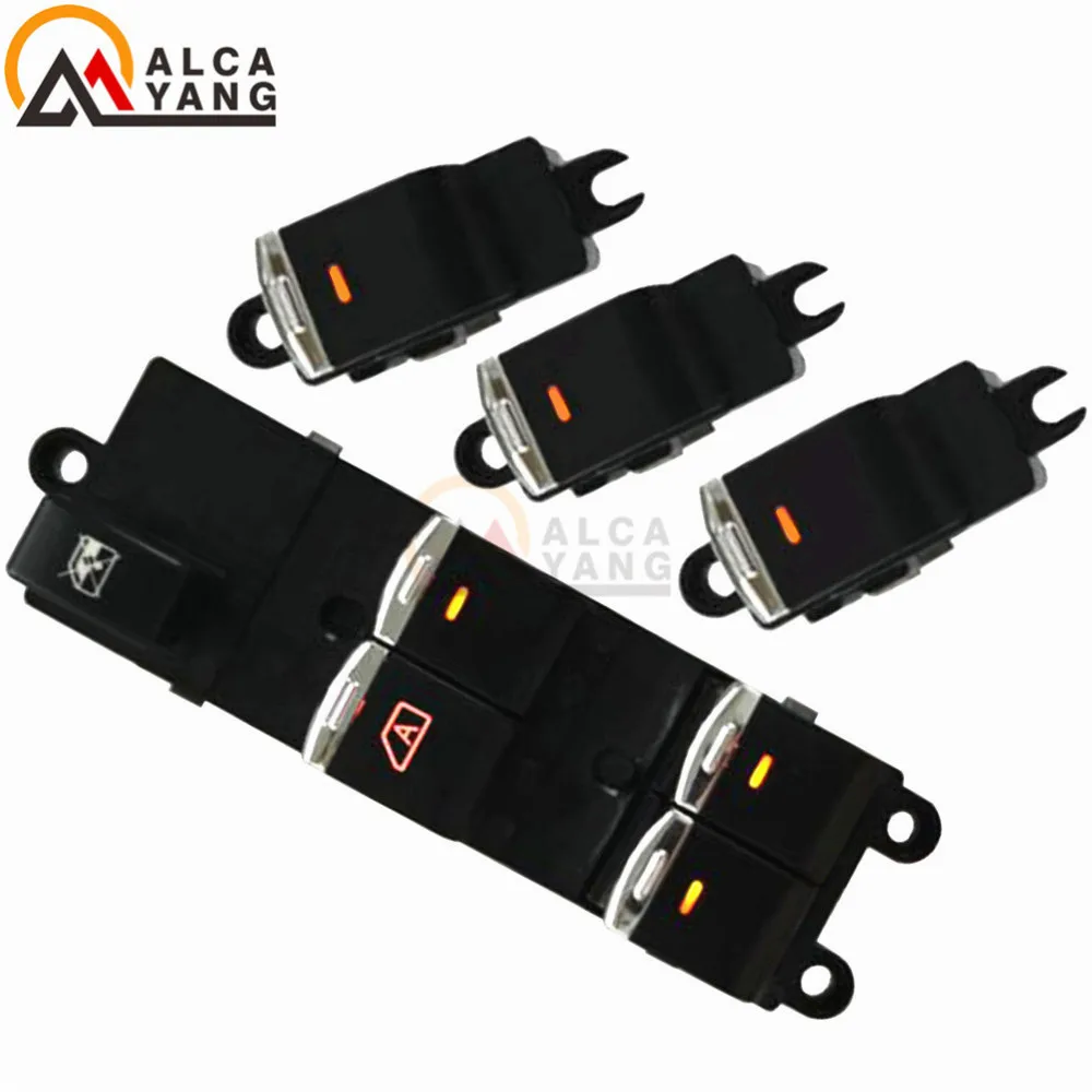 Переключатель Стеклоподъемника 25401 JD001 Chrome Master для Nissan Navara D40 2004 2016 Qashqai J10 2 0 dCi