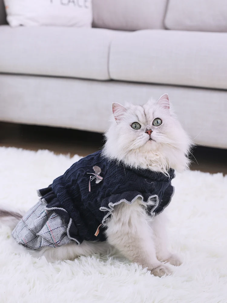 Весенне-летние новые платья для кошек пальто одежда котят собак Рождественская