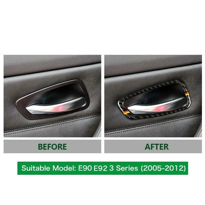Накладка на внутреннюю дверную ручку из углеродного волокна для BMW E90 E92 3 серии