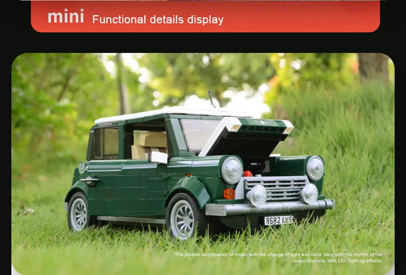 Создатель 21001 Volkswagen T1 ван кемпер 10220 10242 мини купер 21002 21003 жук 10252 10258 лондонский автобус 21045 строительные блоки