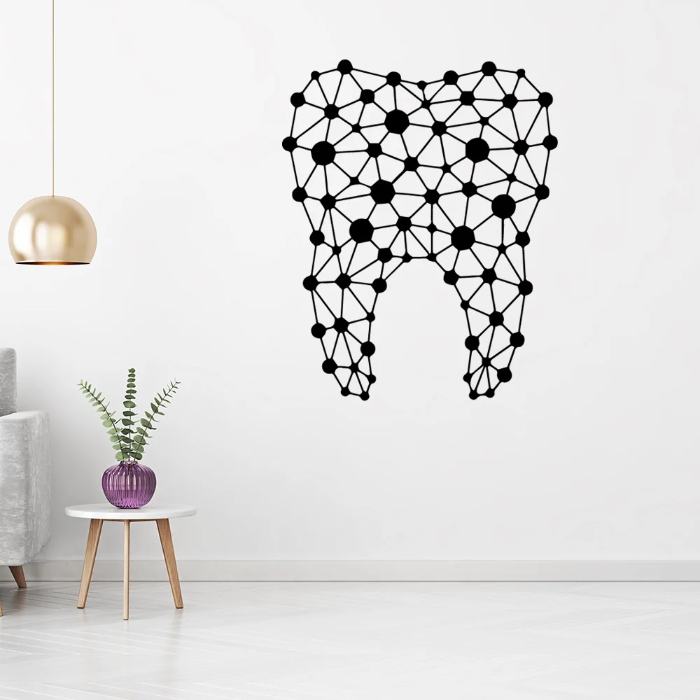 Виниловая наклейка на стену с зубцами для стоматолога магазина декор комнаты