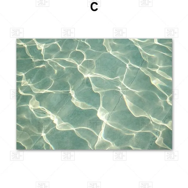 Настенная Картина на холсте с изображением солнечного света пляжа моря женщины