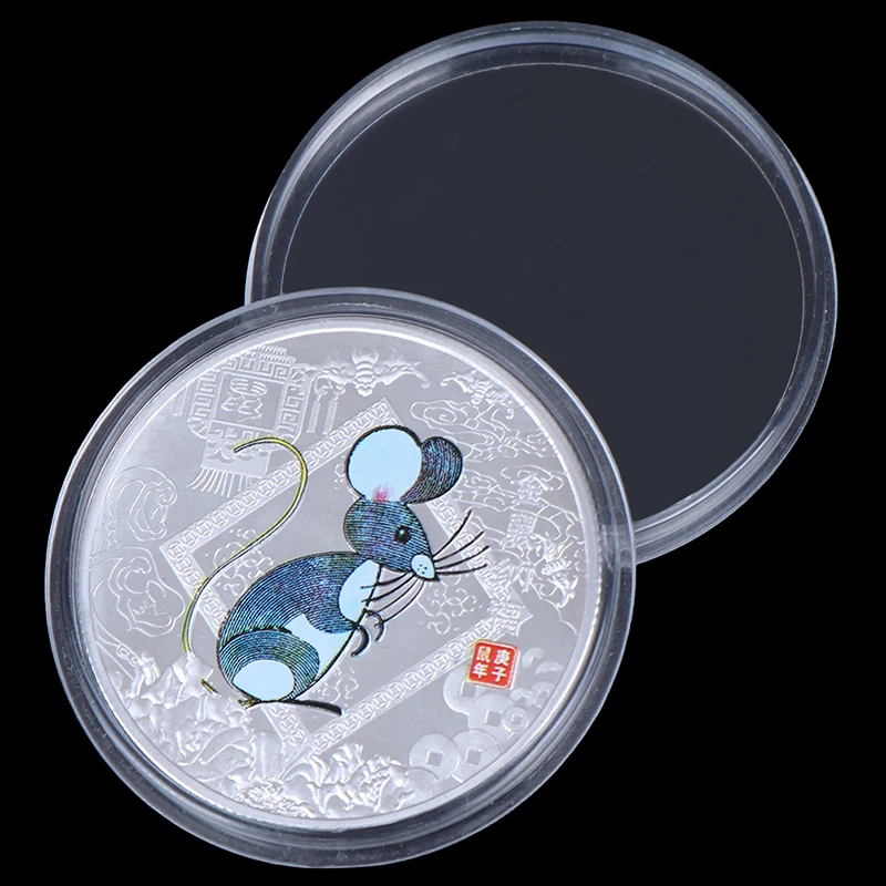 2020 год крысы вызов монеты Китайский Зодиак Сувенир Монета Посеребренная | Дом и
