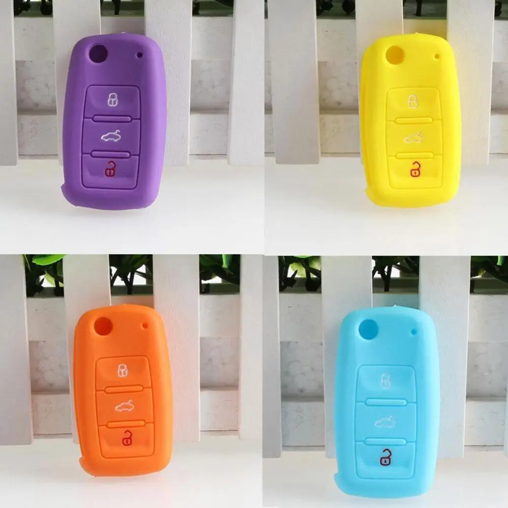 Горячий силиконовый чехол для автомобильного ключа VW Golf Bora Jetta GOLF Passat Skoda Octavia A5 Fabia