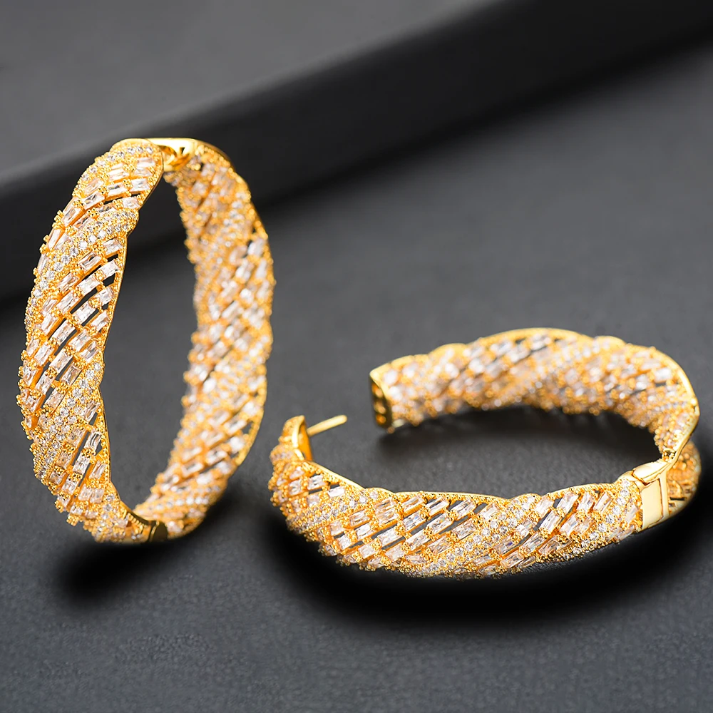 missvikki Fashion Luxury Hoop Earrings boucle d'oreille femme 2019 for Women Bride Wedding Actor Model Dancer Party Show Gift |