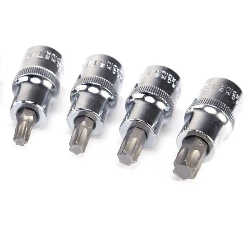 

29PC Torx Star Socket Set & Bit Male Female E & T Sockets Mechanics Adapter Household Accessories Security Wrench Repair Tools