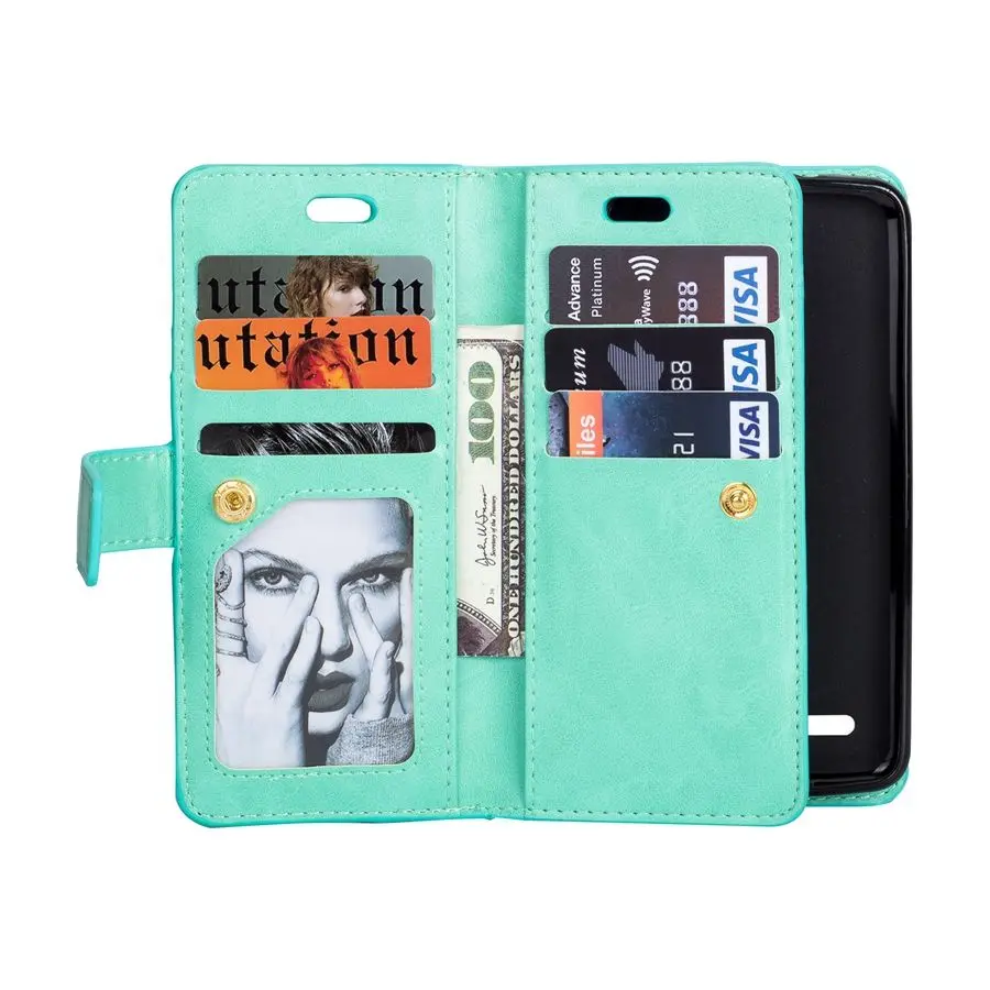 Роскошный кожаный чехол-кошелек на молнии для телефона Xiaomi MI 9 A3 SE POCO X3 NFC Redmi 7 7A 8 8A