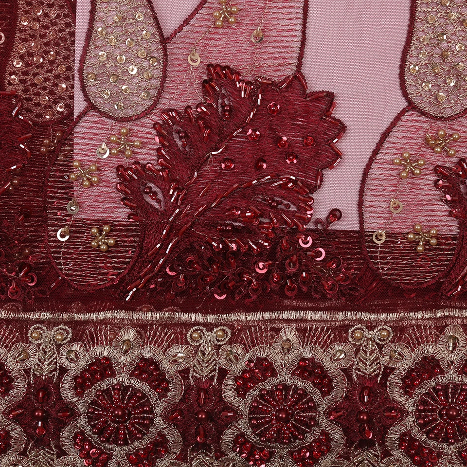 Африканская кружевная ткань высокого качества 2019 новое вышитое бисером кружево