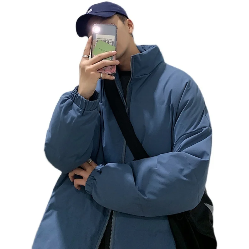 Winter Jacket Men Warm Fashion Multicolor Stand-up Collar Coat Men Korean Casual Loose Short Coat Mens Parker Padded Jackets