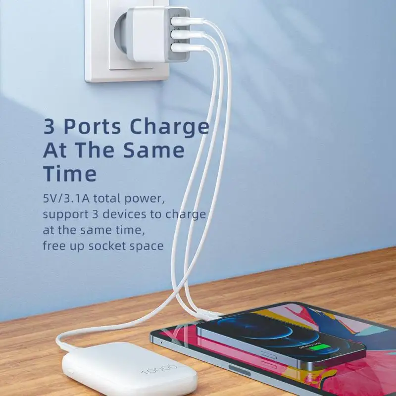 

15W Quick Charge 3USB Charger QC3.0 QC Fast Charger Multi Plug Wall Mobile Phone Charger For IPhone Samsung Xiaomi Mi