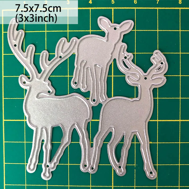 3 deer dies 1 шт.ножи для вырубки скрапбукинг FEESTIGO штампы для скрапбукинга рождество плашка скрапбукинг ножи для вырубки - Цвет: 3 deer dies