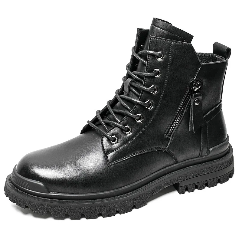 

2021 Men's Autumn New Style Chinese Hot-selling High-top British Style Tooling Boots Fashion All-match Men's Motorcycle Boots